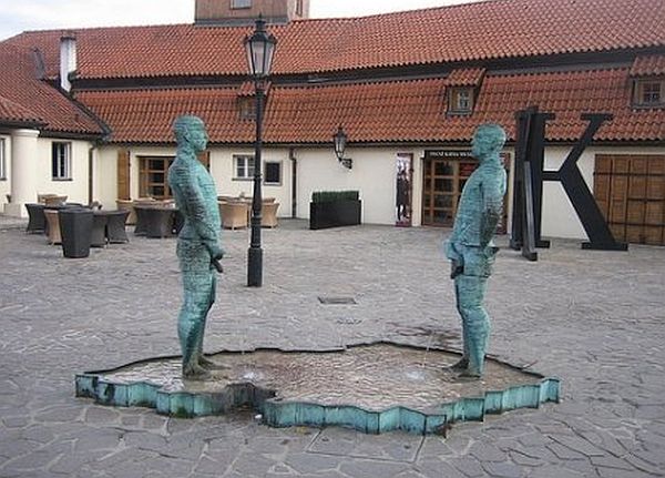 Urinating Statues, Prague, Czech Republic