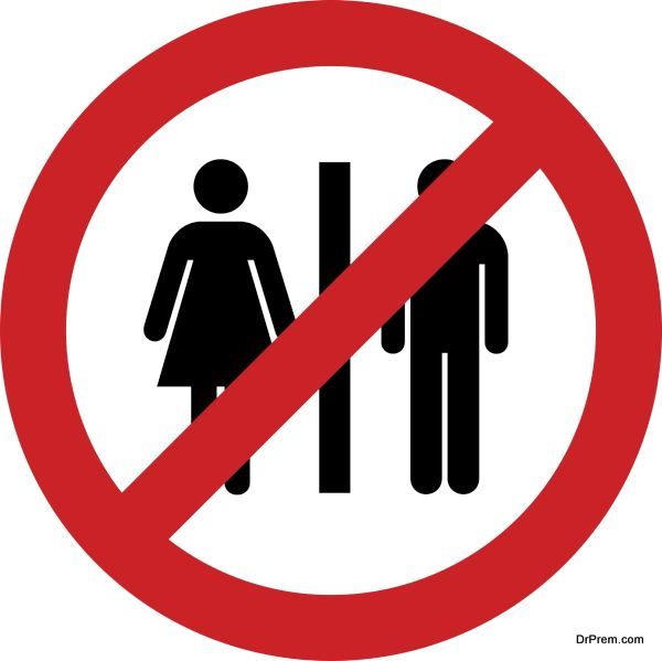 No toilets sign